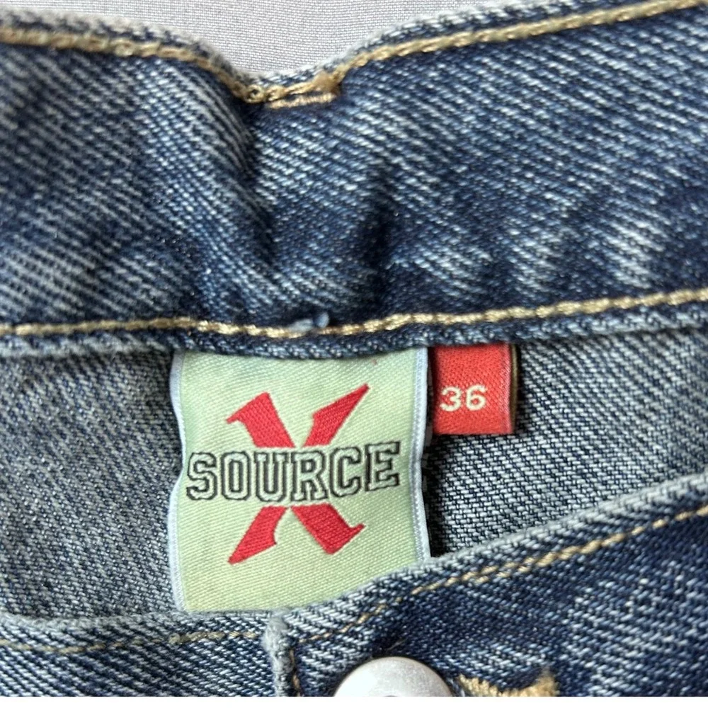 Vintage SOURCE‎ X JEANS Mens 36 Waist Blue Denim Straight Leg Pants NEW NWOT